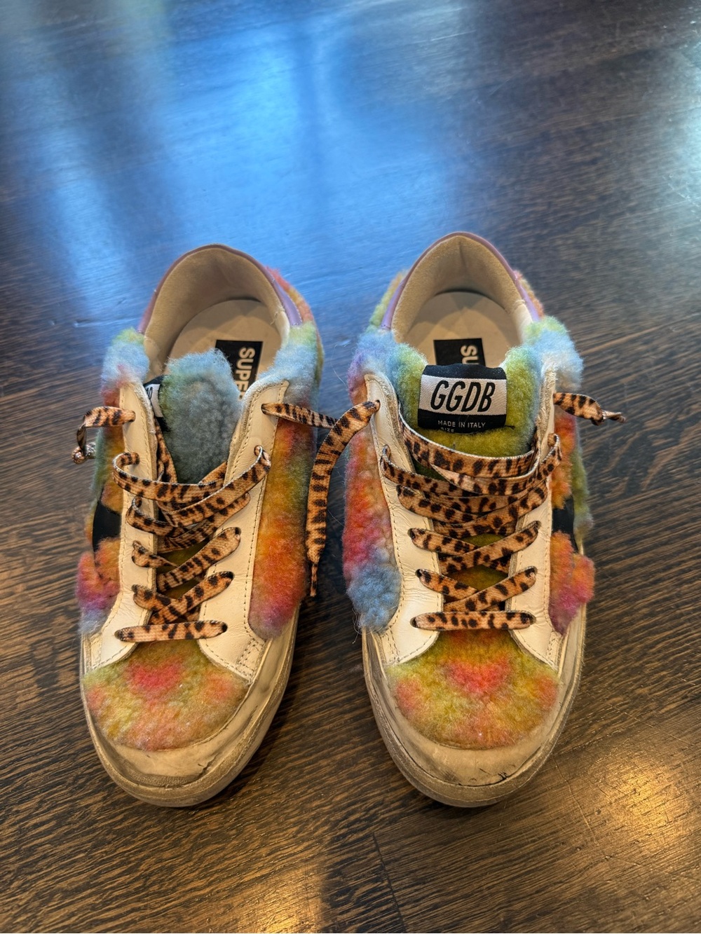 Golden goose fuzzy sneakers